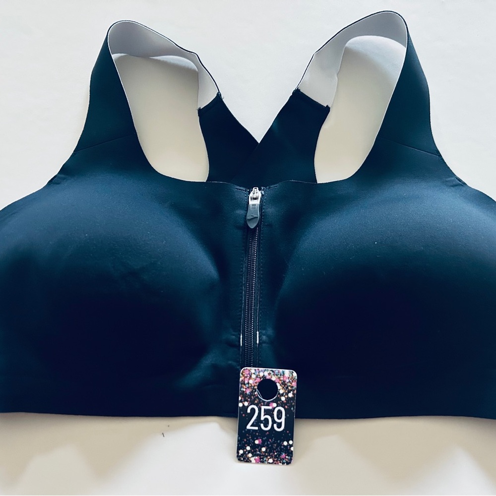 Under Armour Black High-Impact Sports Bra with Front Zipper